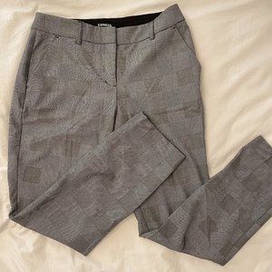 NWOT Express Mid Rise Plaid Ankle Pant